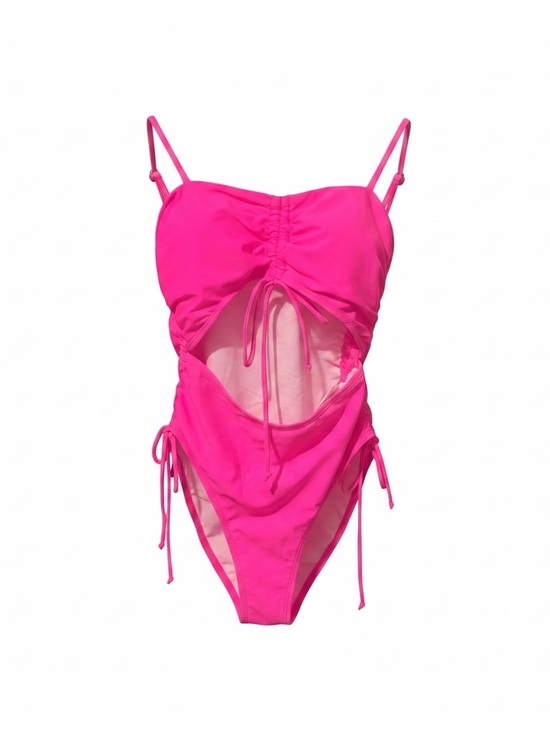 Other - Women’s ' Pink Ruched Cutout One-Piece Swimsuit